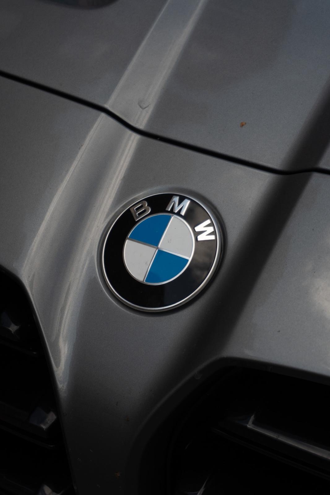 BMW M4 Competition badge close-up