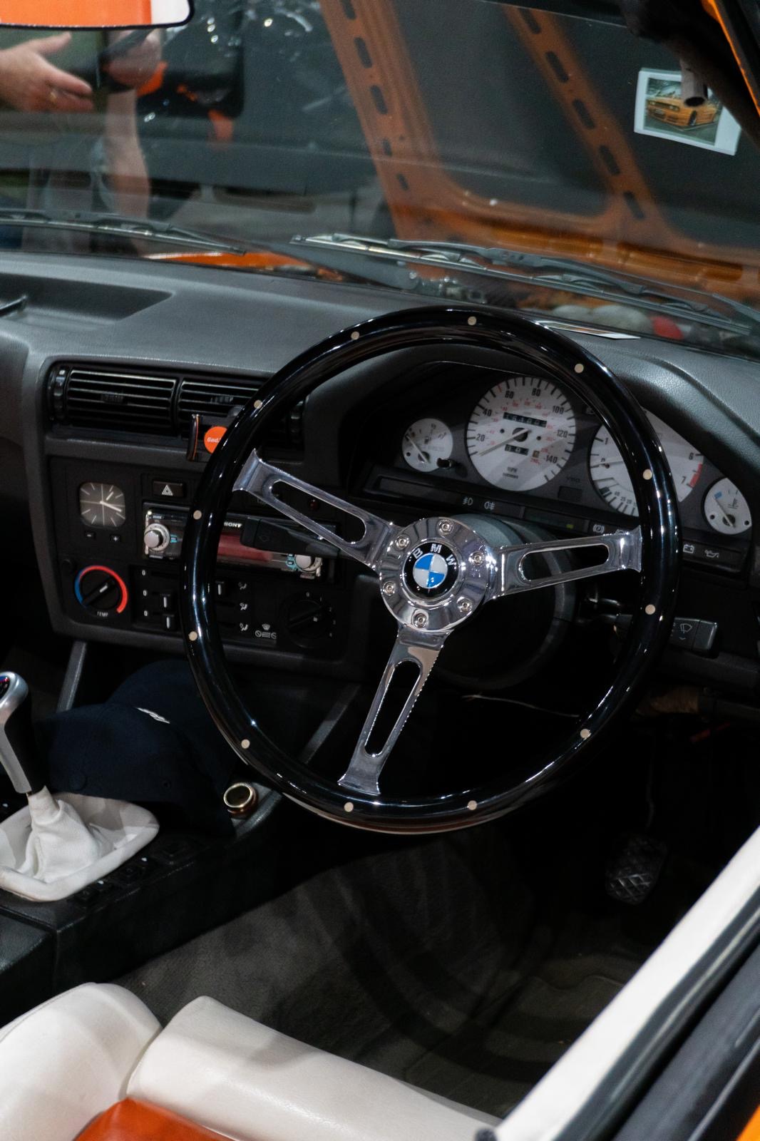 BMW M4 Competition badge close-up